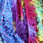 Knitted North Ronaldsay fringe yarn
