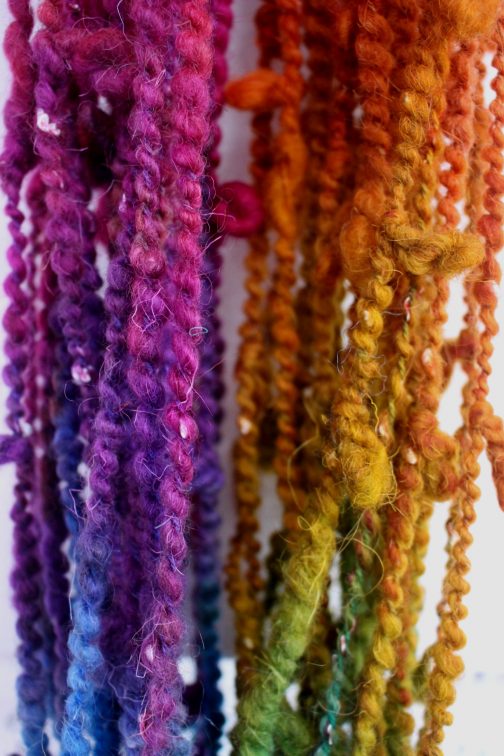 Handspun North Ronaldsay yarn full of texture