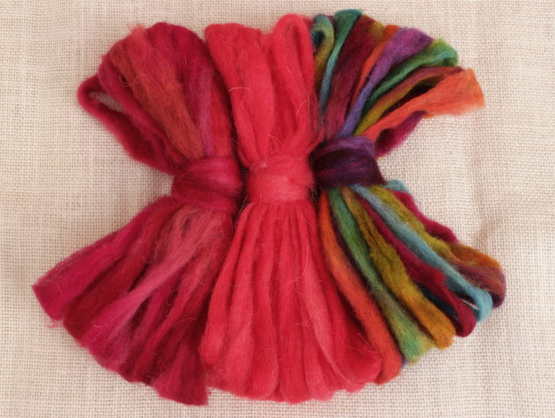 North Ronaldsay rovings set of 3 colourways